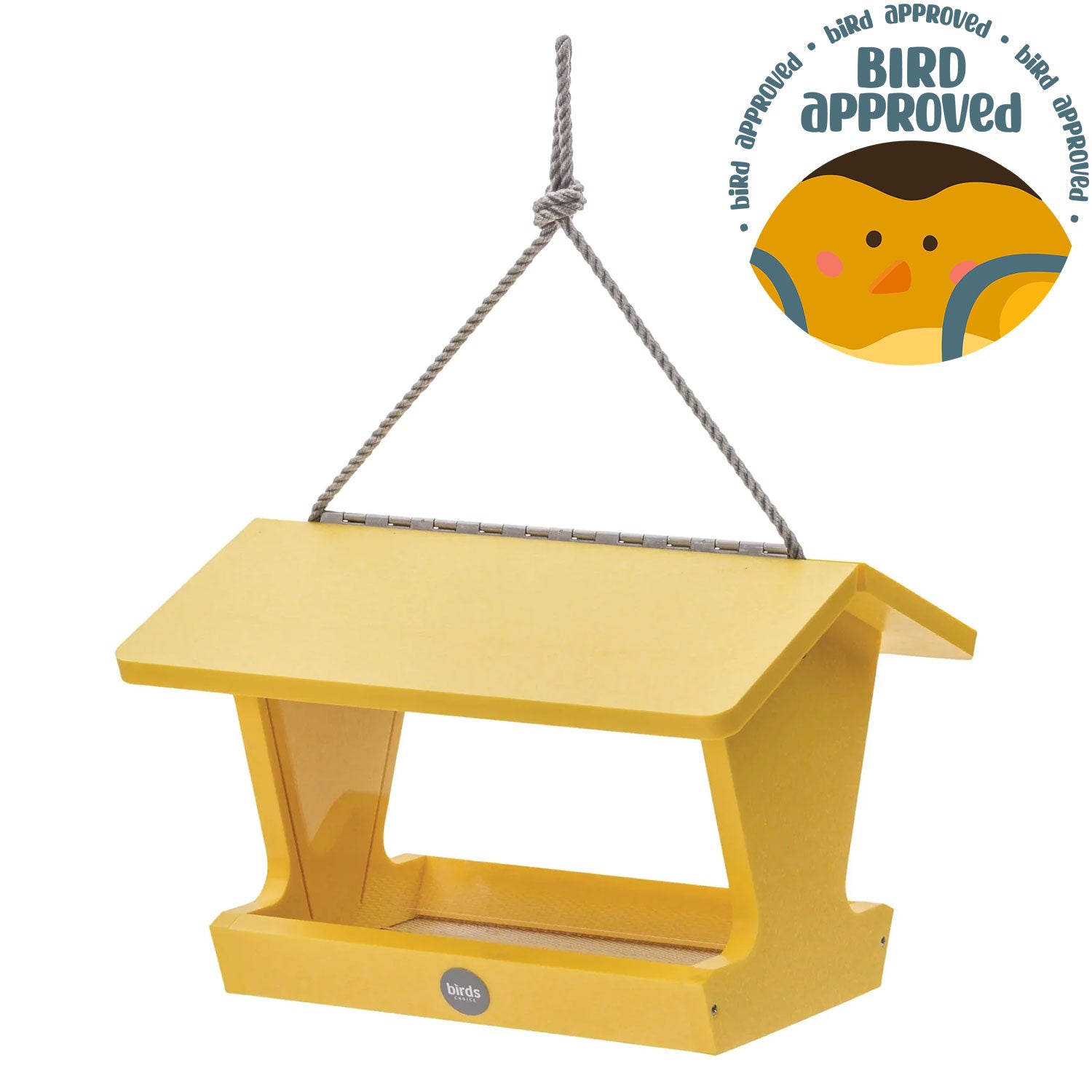 Hopper Bird Feeder - Yellow/Gray