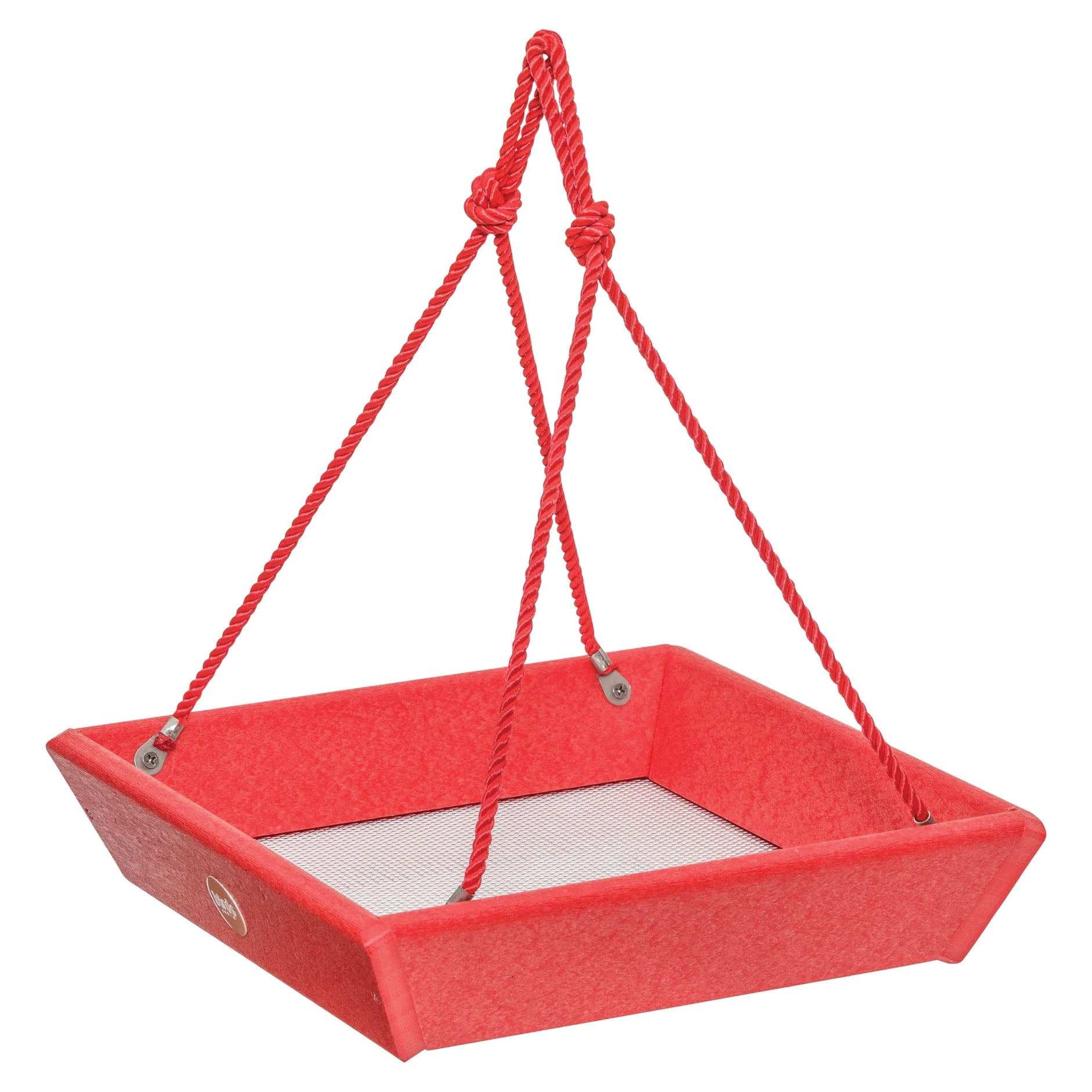 Hanging Tray Bird Feeder - Red