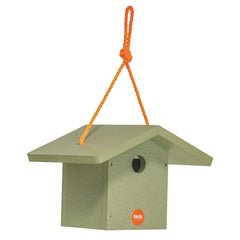 Wren Bird House - Fern Green/Orange