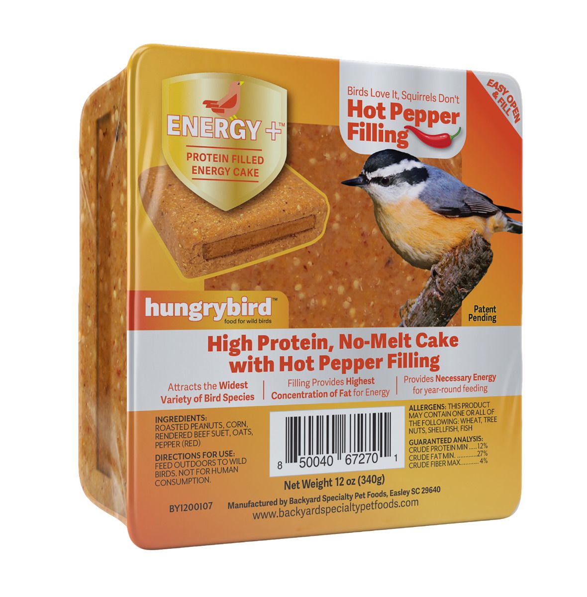 Hot Pepper Filled Energy Plus™ Protein Energy Cake
