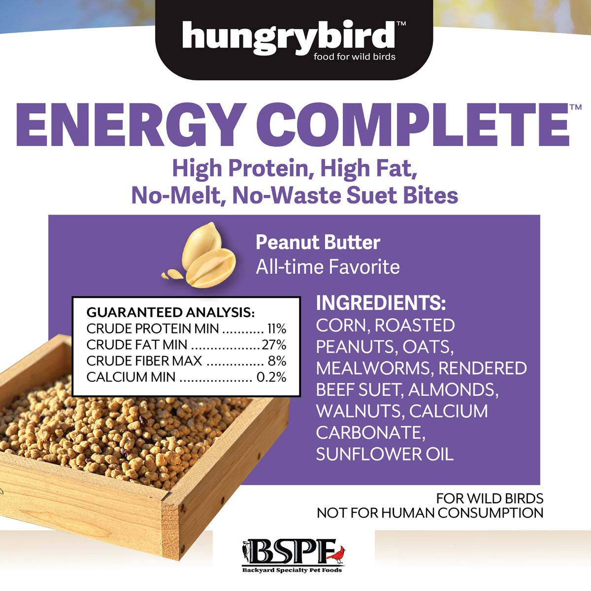 Peanut Butter Energy Complete™ High Protein Suet Bites